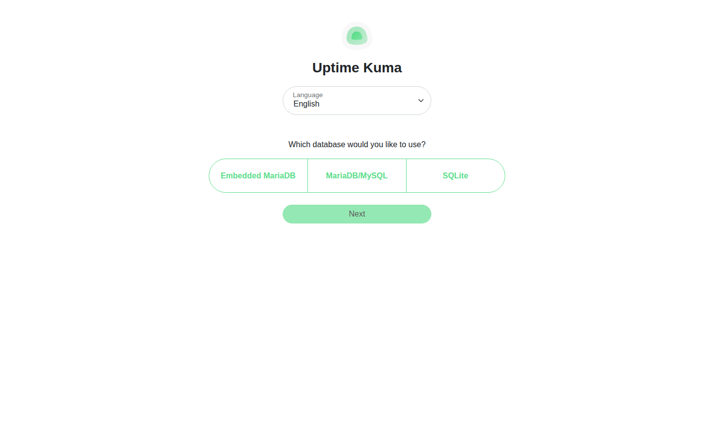 First-run setup wizard